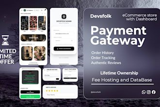 create a complete ecommerce website with admin dashboard