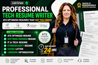 write ats and upgrade software engineer resume, tech, IT, cybersecurity resume