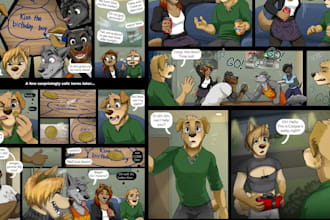 draw furry comic, nsfw furry, fursona, manga furry and anime, furrr comic pages