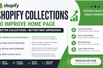 create simple shopify collections home page design shopify bug fix