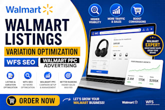 do walmart listings variation optimization wfs SEO walmart PPC advertising