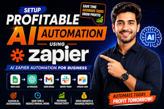 setup profitable ai automation using zapier, ai zapier automation for business
