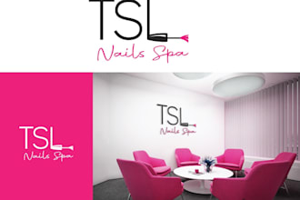 do modern nail salon logo design with elegant style