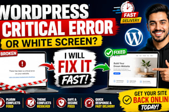 fix wordpress critical error or white screen plugin theme issues