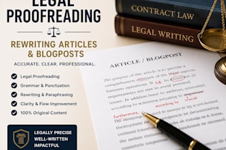 professionally rewrite, edit, and proofread articles, blog posts