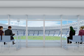 remodel 3d stadium animation, sports arenas, golf design, sports complex, 3d gym