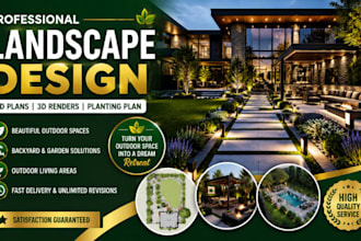 create professional 2d and 3d landscape design for your outdoor space