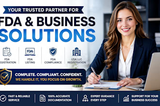do fda business registration, fda listing, fda compliance, usa llc registration