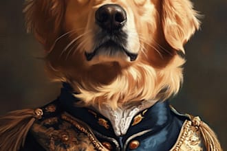 awesome custom pet portrait, dog portrait, cat portrait