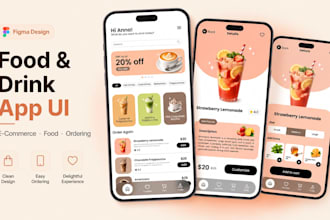 design a figma UI for your food ordering or ecommerce mobile app