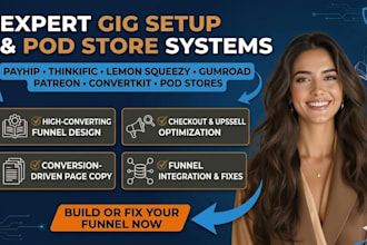 setup pod store using payhip thinkific lemon squeezy gumroad patreon convertkit