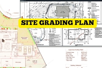 do site plan, grading plan and storm drainage design in autocad civil 3d