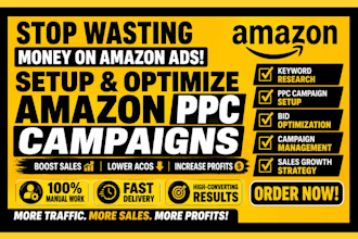 setup and optimize amazon ads campaigns amazon PPC campaign