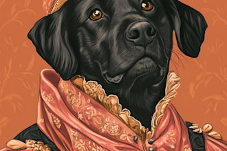 draw cartoon portrait of your pet