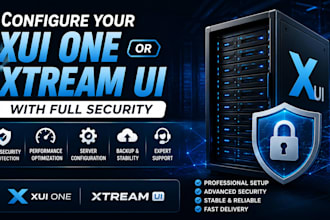 configure your server  xui one xtream ui with full security