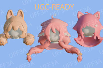 custom ugc low poly hair for roblox