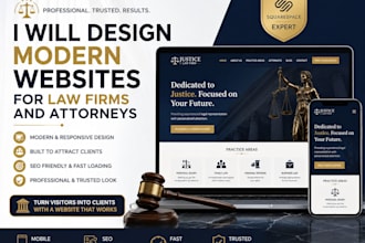design a modern websites for law firms and attorneys