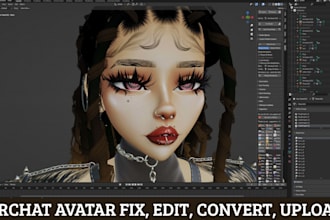 fix, edit, optimize, upload, your booth model, vrchat avatar, furry avatar, vrm
