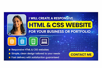 create a responsive HTML CSS website