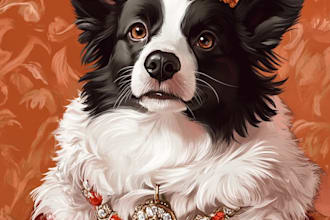custom pet portrait, dog portrait, cat portrait