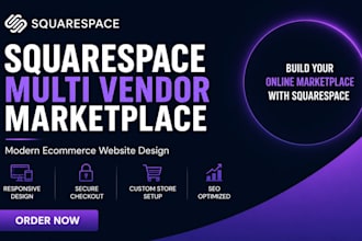build squarespace multi vendor marketplace website squarespace ecommerce website