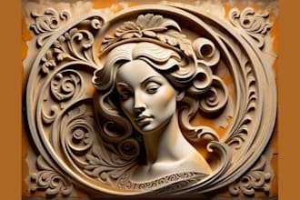 sculpt 3d bas relief 3d wood carving wall art architecture bas relief 3d print