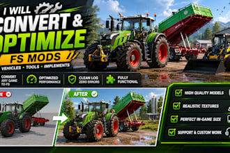convert and optimize farming simulator mods vehicles and tools
