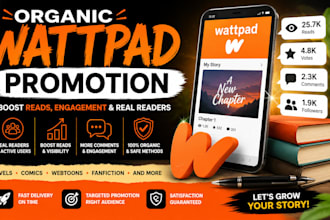 massively promote wattpad story, novel to active readers