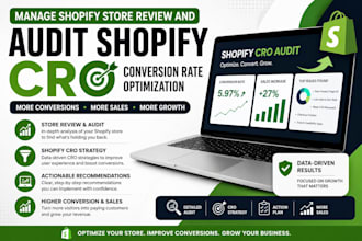 manage shopify store review and audit shopify cro conversion rate optimization
