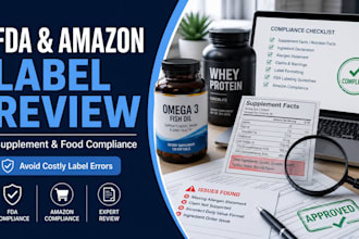review your supplement or food label to avoid fda and amazon issues