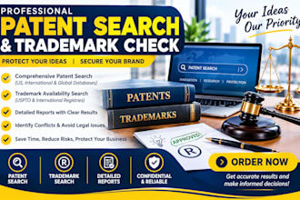 do professional patent search and trademark check