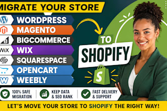 migrate wordpress magento bigcommerce wix squarespace opencart weebly to shopify