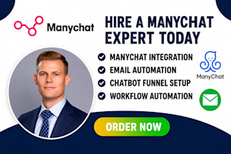 manychat integration, email automation, chatbot funnel setup
