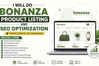 do bonanza product listing and SEO optimization