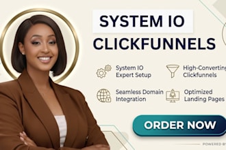 build system io sales funnel clickfunnel podia domain integration landing page