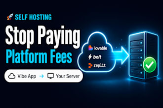 migrate your lovable, base44, bolt or replit app to vercel, self hosted server
