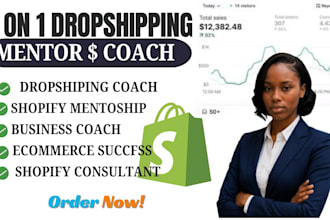 be your shopify mentor and coach for dropshipping success