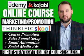 do online course promotion boost udemy course sales kajabi thinkific course SEO