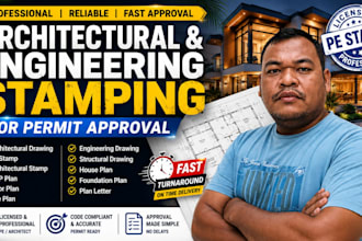 provide architectural stamp, city permit drawings and permit ready floor plans