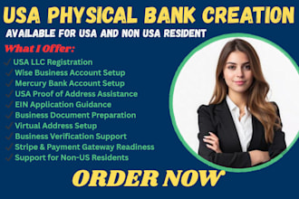 create USA bank creation llc registration us bank account wise mercury USA bank