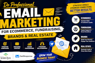 do professional email marketing for ecommerce, fundraising, brands real estate