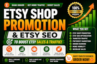 do etsy shop promotion, etsy SEO and boost etsy sales traffic