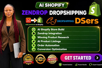 launched automated ai shopify dropshipping store via zendrop dser aliexpress cj