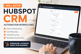 setup hubspot CRM automation workflows, customer segmentation, lead nurturing