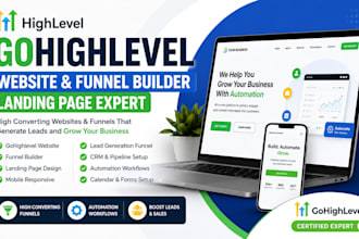 build gohighlevel website go high level funnel builder go highlevel landing page