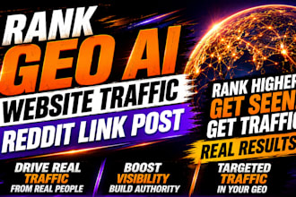 rank GEO ai website traffic reddit link post promotion
