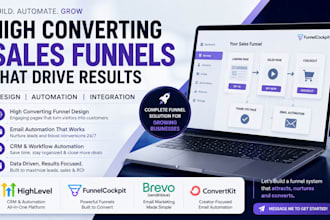 funnel cockpit sales funnel design, funnelcockpit landing page, email automation