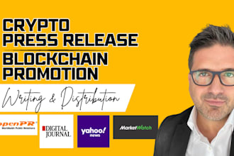 do SEO ranking crypto press release writing, crypto press release distribution