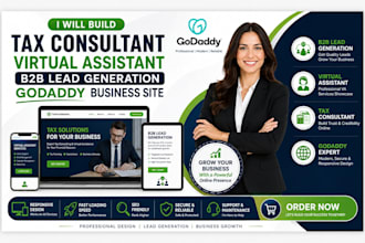 build tax consultant virtual assistant b2b lead generation godaddy website