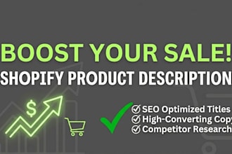 write high converting shopify product descriptions